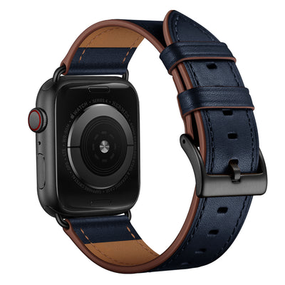 Classic Leather Band for Apple Watch | Navy Blue