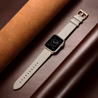 Classic Leather Band for Apple Watch | Beige