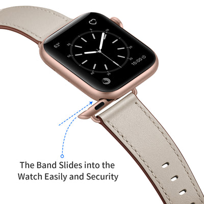 Classic Leather Band for Apple Watch | Beige