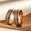 Tungsten Opal Wood Ring | Hawaiian Koa Wood