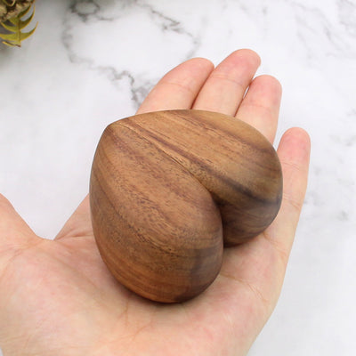 Heart Shape Wood Ring Box | Koa Wood