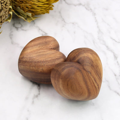 Heart Shape Wood Ring Box | Koa Wood