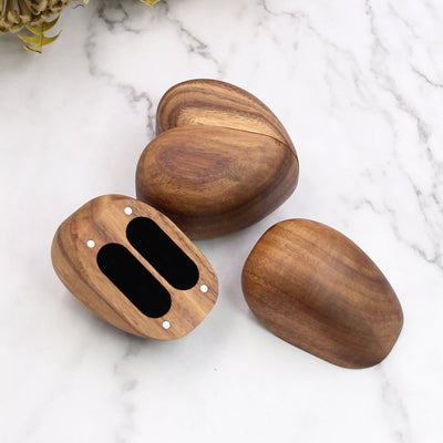 Heart Shape Wood Ring Box | Koa Wood
