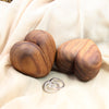 Heart Shape Wood Ring Box | Koa Wood