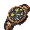 Mens Wood Watch | Black Sandalwood + Zebrawood