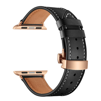 Classic Leather Band for Apple Watch | Rose Gold