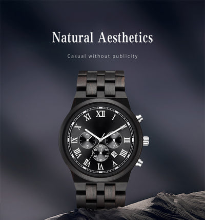 Mens Wood Watch | Black Sandalwood