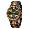 Mens Wood Watch | Black Sandalwood + Zebrawood