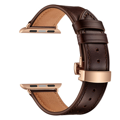 Classic Leather Band for Apple Watch | Rose Gold