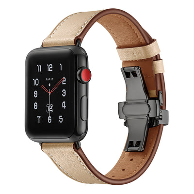 Classic Leather Band for Apple Watch | Beige