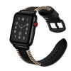 Leather Band for Apple Watch with Stitiching | Black