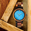 Mix Wood Women Wood Watch | Blue