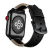 Leather Band for Apple Watch with Stitiching | Black