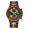 Mens Wood Watch | Black Sandalwood + Zebrawood