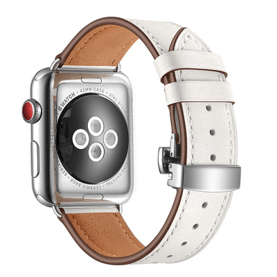 Classic Leather Band for Apple Watch | White