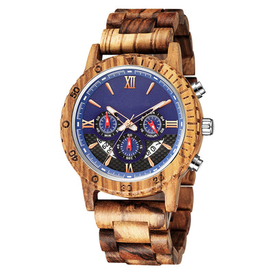 Mens Wood Watch | Zebrawood