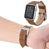 Classic Crazy Horse Leather Band for Apple Watch | Silver