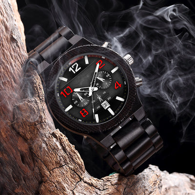 Mens Wood Watch | Black Sandalwood