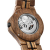 Mechanical Mens Wood Watch | Gold