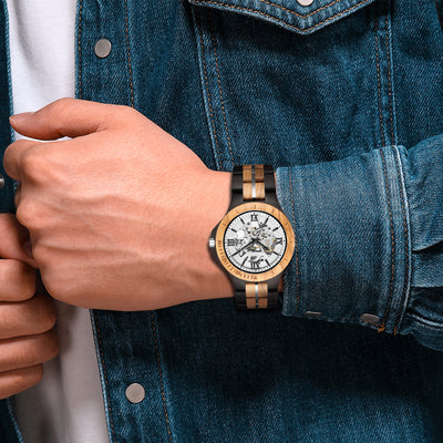 Mechanical Mens Wood Watch | Black