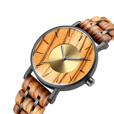 METAL Mens Wood Watch | Zebrawood