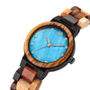 Mix Wood Women Wood Watch | Blue