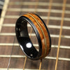 Ceramic Guitar String Wood Ring | Whisky Barrel