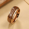 Tungsten Guitar String Wood Ring | Whisky Barrel