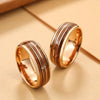 Tungsten Guitar String Wood Ring | Whisky Barrel