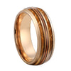 Tungsten Guitar String Wood Ring | Whisky Barrel