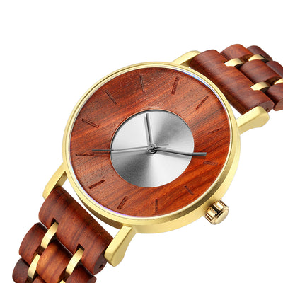 METAL Mens Wood Watch | Red Sandalwood