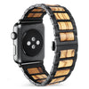 Nova Zebra Wood Apple Watch Band | Black - iwaysband