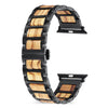 Nova Zebra Wood Apple Watch Band | Black - iwaysband