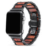 Nova Red Sandalwood Apple Watch Band | Black - iwaysband