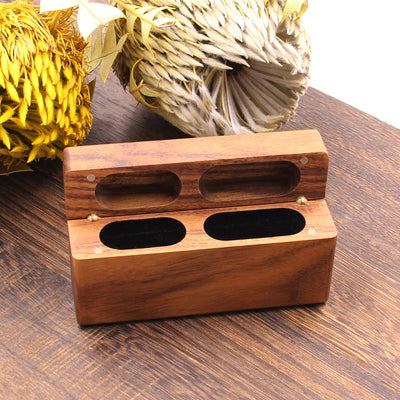 Wood Double Ring Box | Koa Wood