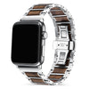 Nova Walnut Wood Apple Watch Band | Silver - iwaysband