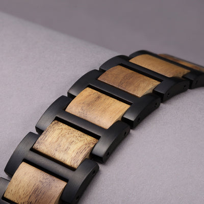 Stardust Koa Wood Apple Watch Band | Black