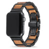 Stardust Mahogany Wood Apple Watch Band | Black