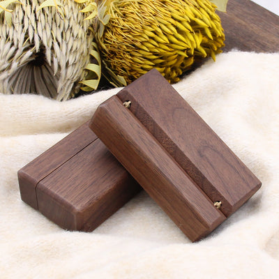 Wood Double Ring Box | Walnut Wood