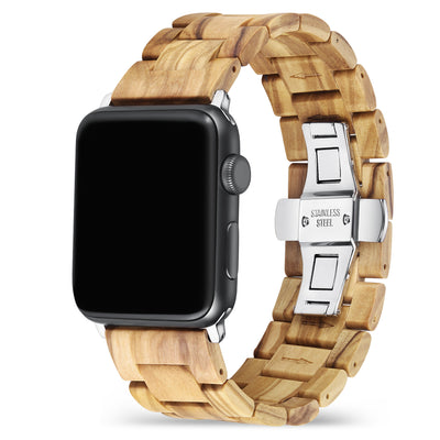 Forest Olive Wood Apple Watch Band