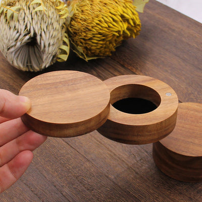 Round Shape Wood Jewelry Box | Koa Wood