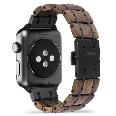 Dawn Walnut Apple Watch Band | Black