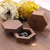 Hexagon Shape Wood Jewelry Box | Walnut Wood