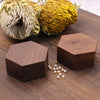 Hexagon Shape Wood Jewelry Box | Walnut Wood