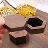 Hexagon Shape Wood Jewelry Box | Walnut Wood