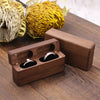 Wood Double Ring Box | Walnut Wood