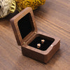 Square Shape Wood Ring Box | Walnut Wood