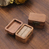 Square Shape Wood Ring Box | Walnut Wood