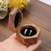 Hexagon Wood Ring Box | Koa Wood