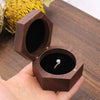 Hexagon Wood Ring Box | Walnut Wood